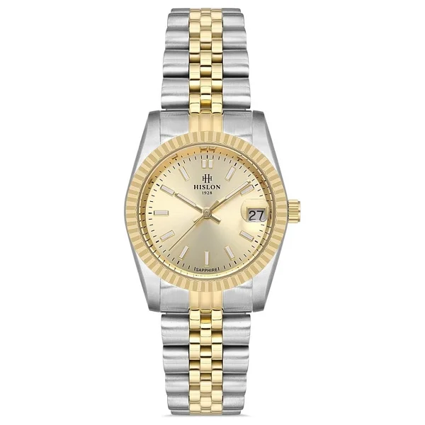 Hislon Classic Queen QL124T-08SG Altın-Gümüş Kadın Kol Saati - Görsel 2