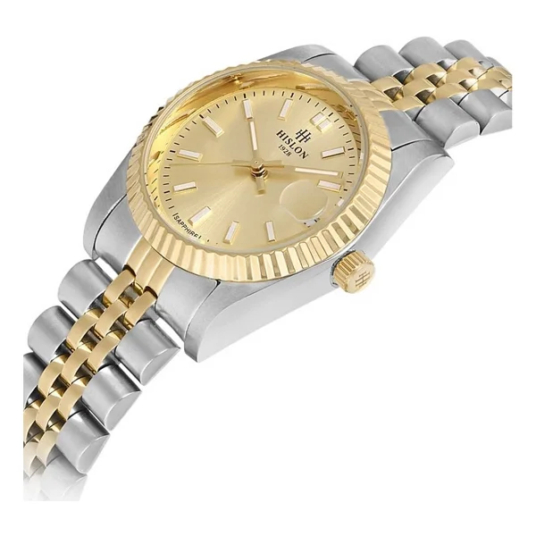 Hislon Classic Queen QL124T-08SG Altın-Gümüş Kadın Kol Saati - Görsel 3