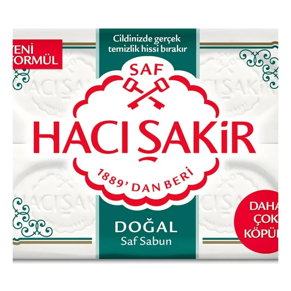 Hacı Şakir Hacı Şakir Doğal Beyaz Kalıp Sabun 4X200 G Banyo Sabunu - Görsel 3
