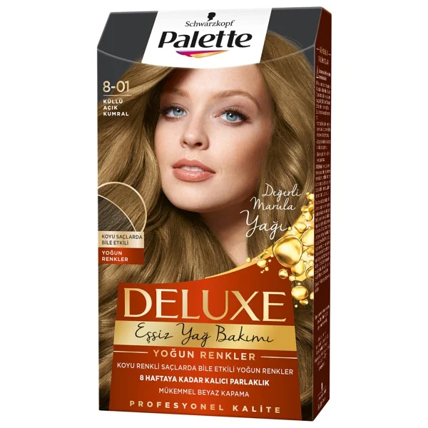 Palette Deluxe 8.01 Küllü Açık Kumral Saç Boyası - Görsel 4