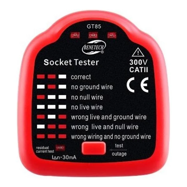 Benetech GT85 Priz Soket Test Cihazı - Yok - Görsel 3