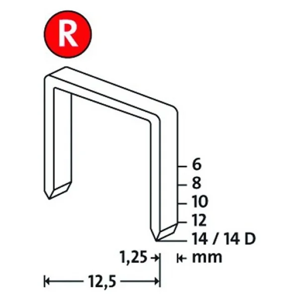 NOVUS R Tip 50/8MM Yassı Zımba Teli 960 lı Paket - Görsel 2