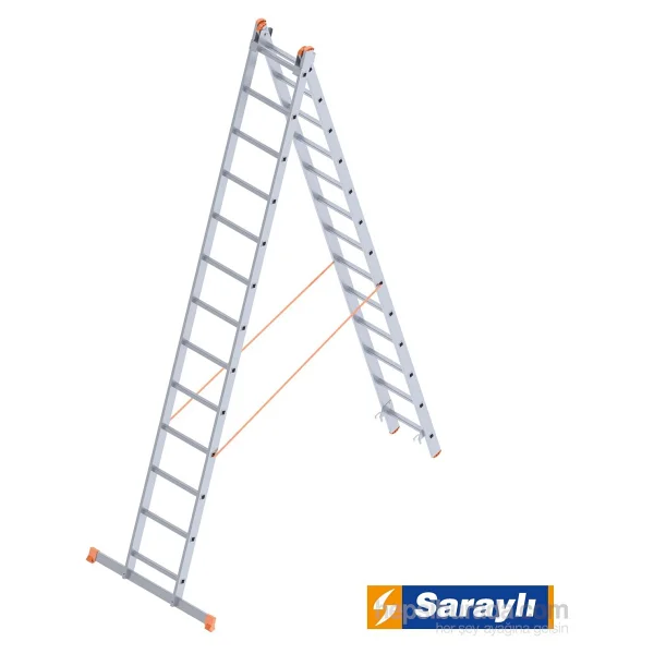 Saraylı 2x13 A Tipi 2 Kademeli Sürgülü Merdiven - Görsel 2