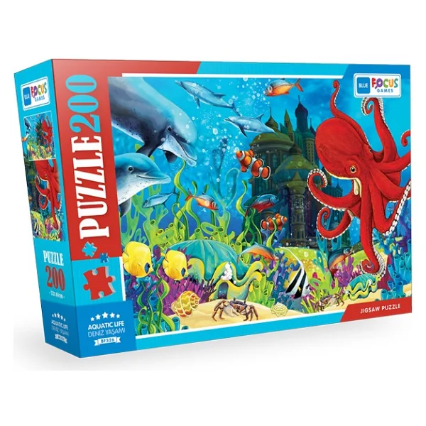 Blue Focus Deniz Yaşamı 200 Parça Puzzle BF326 - Görsel 4