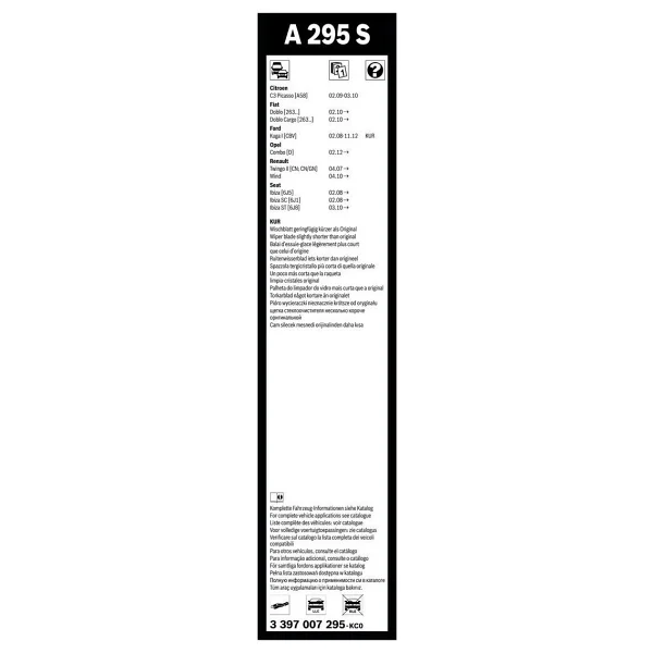 Bosch Aerotwin A295S 600/400 mm Silecek Takımı - Görsel 4