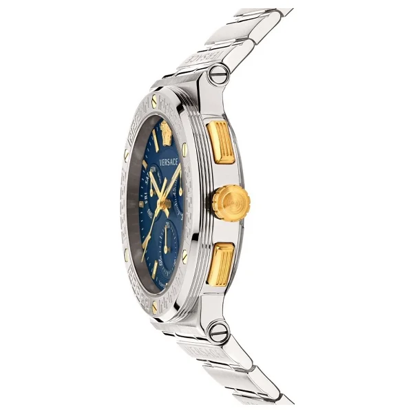 Versace Greca Logo Chrono VRSCVEZ900221 Çelik Kordon Mavi Erkek Kol Saati - Görsel 2