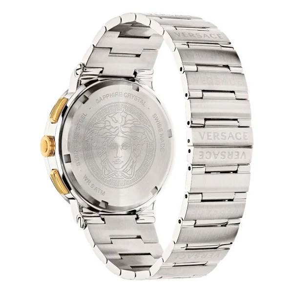 Versace Greca Logo Chrono VRSCVEZ900221 Çelik Kordon Mavi Erkek Kol Saati - Görsel 3