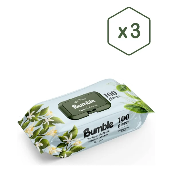Bumble Akdeniz Esintisi 100 Yaprak 3'lü Paket Islak Mendil - Görsel 5