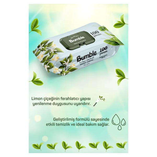 Bumble Akdeniz Esintisi 100 Yaprak 3'lü Paket Islak Mendil - Görsel 2