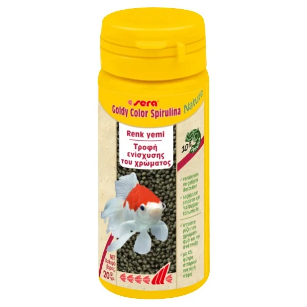Sera Goldy Color Spirulina Nature 50 ml Japon Balığı Yemi - Görsel 4
