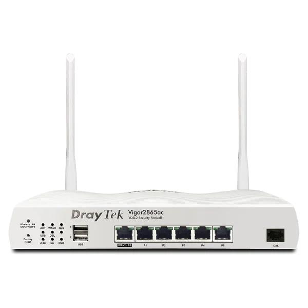 Draytek Vigor 2865AC 4 Port 1200 Mbps 5GHz VDSL2 Modem - Görsel 2