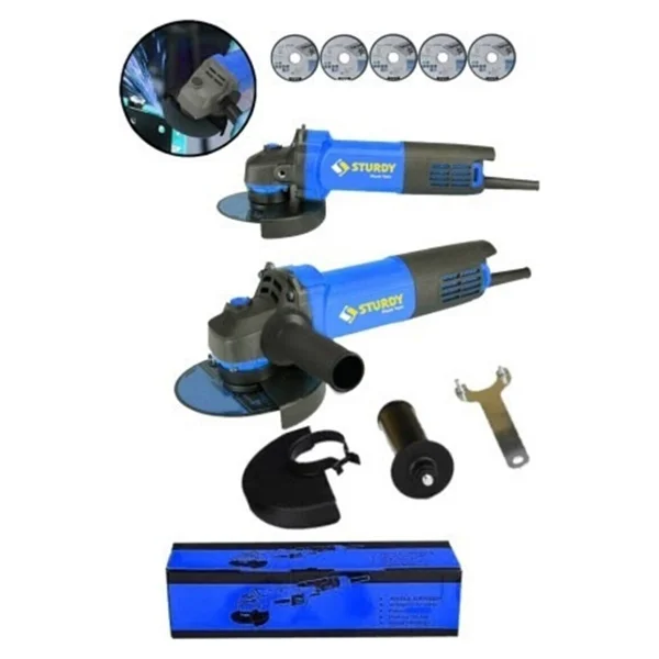 Sturdy Power Tools Japon Teknoloji Bakır Sargılı NEW2022 3400 W 115 mm Spiral Avuç Içi Kesme ve Taşlama Makinası - Görsel 2