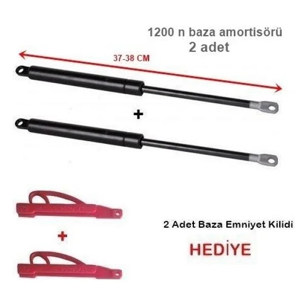 Gasan Baza Amortisörü Gasan Marka 1200N ,2 Adet Baza Pistonu - Görsel 6