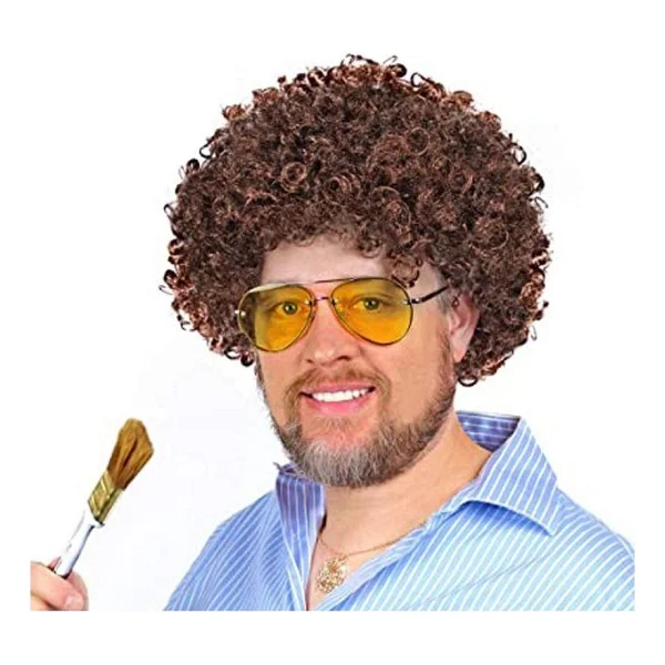 Skygo Bob Ross Bonus Peruk Kahverengi Renk 120 gr - Görsel 2