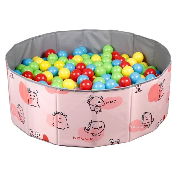 Baby Marine Katlanabilir Top Havuzu + 150 Adet 4 Renk Top - Pembe - Görsel 5