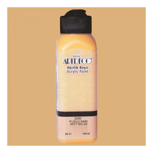 Artdeco 140 ml 3030 Puslu Sarı Akrilik Boya - Görsel 2