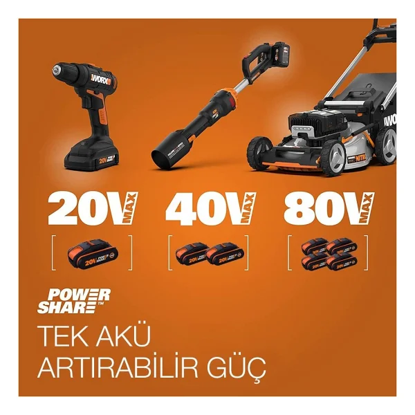Worx WA3604 20 V 4 Ah Yedek Akü Şarj Cihazı - Görsel 10