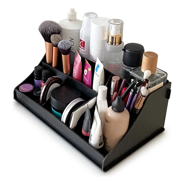 Design OTTO Bella Small Ahşap Makyaj Takı Banyo Kozmetik Düzenleyici Organizer Beyaz - Görsel 5