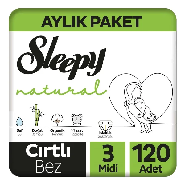 Sleepy Natural 1 Numara Yenidoğan 168'li Bebek Bezi - Görsel 7