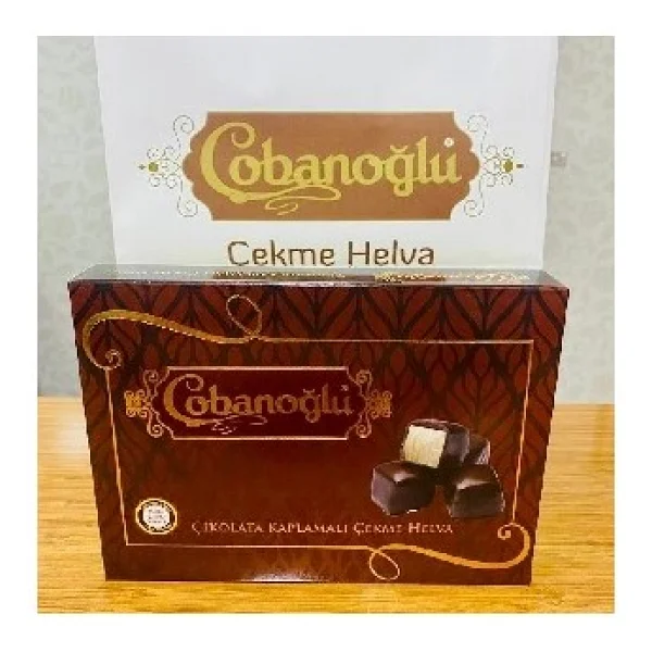 Çobanoğlu Çikolata Kaplı Sade Çekme Helva 180G - 1 Adet - Görsel 4