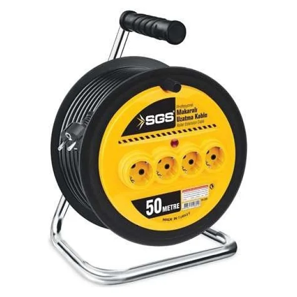 Sgs 2136 3x2.5 mm 50 m 4'lü Makaralı Uzatma Kablosu - Görsel 2