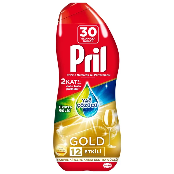 Pril Gold Yağ Çözücü 540 ml 30 Yıkama Bulaşık Jel Deterjanı - Görsel 2