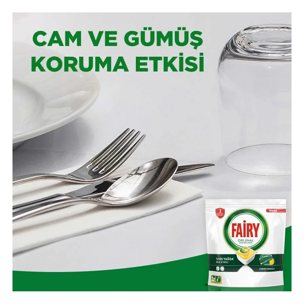 Fairy Hepsi Bir Arada Limon Bulaşık Makinesi Tableti 120'li - Görsel 6