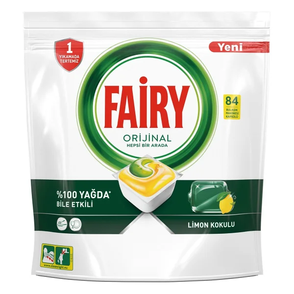 Fairy Hepsi Bir Arada Limon Bulaşık Makinesi Tableti 84'lü - Görsel 2