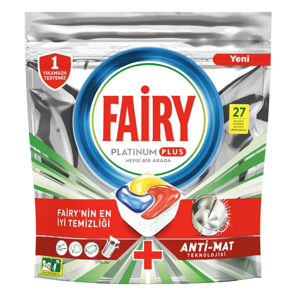 Fairy Platinum Plus Bulaşık Makinesi Tableti 27'li - Görsel 2
