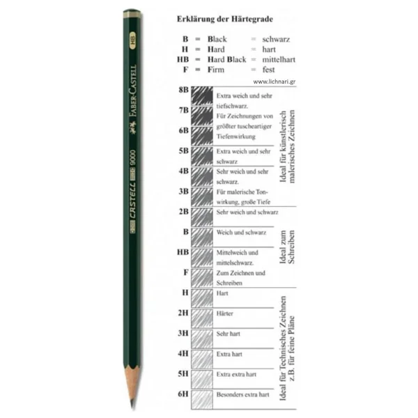 Faber-Castell 9000 Dereceli 2B Kurşun Kalem - Görsel 3