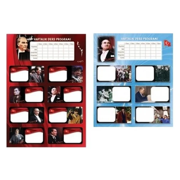 Keskin Color Okul Etiketi Atatürk Ders Programlı (3 Yaprak) 220131-99 - Görsel 2