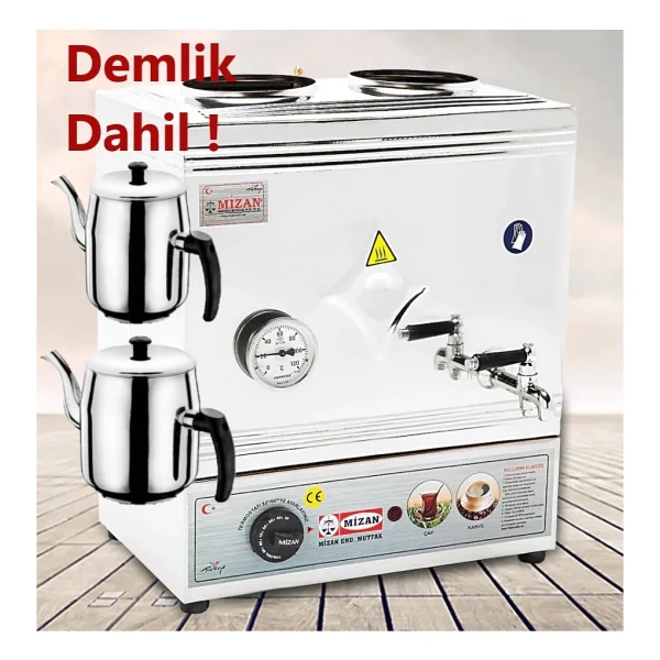 Mizan MC217 Çift Demlikli Elektrikli Pleytsiz Çay Ocağı 30 Lt + 2 Adet Demlik - Görsel 4
