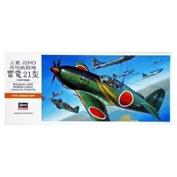 Hasegawa Mitsubishi J2M3 Raiden Jack Japanese 1:72 Savaş Uçağı Maket Kiti - Görsel 3