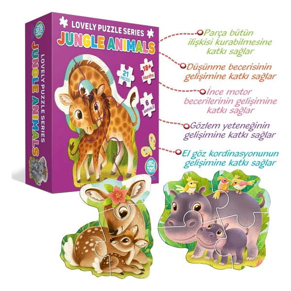 Circle Toys Lovely Puzzle Jungle Animals - Görsel 4