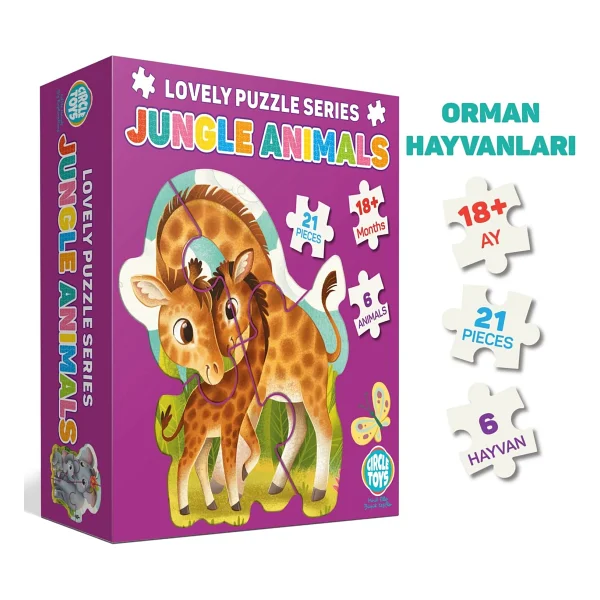 Circle Toys Lovely Puzzle Jungle Animals - Görsel 5