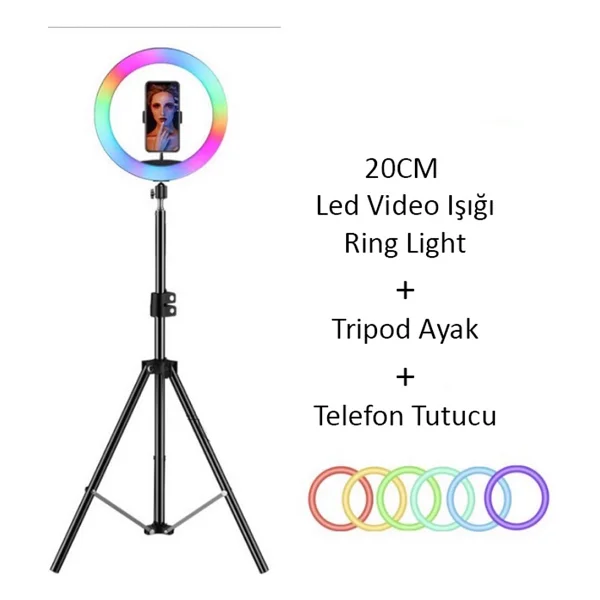 Juo MJ20 8" RGB Ring Light - Görsel 5