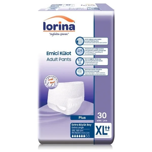 Lorina Emici Külot Ekstra Büyük Boy XL 30'lu 3 Adet Hasta Bezi - Görsel 5