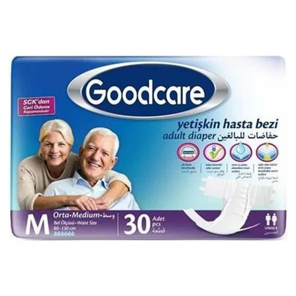 Goodcare Belbantlı Orta Boy M 30'lu 2 Adet Hasta Bezi - Görsel 4