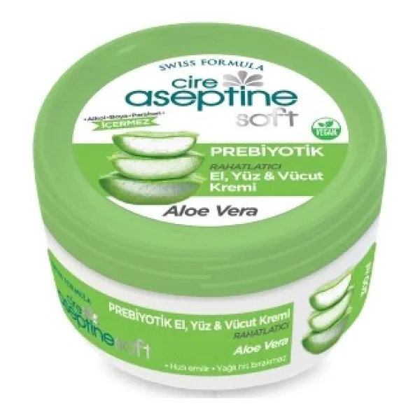 Cire Aseptine Soft Aloe Vera Özlü Rahatlatıcı Besleyici Prebiyotikli Krem 30 ml - Görsel 4