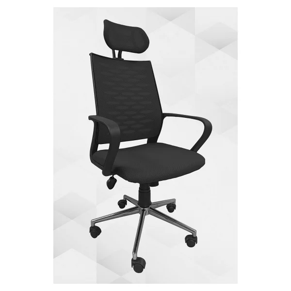 Obc Ofis Büro Concept Atlas Fileli Krom Yönetici Ofis Büro Bilgisayar Çalışma Koltuğu - Sandalyesi - Koyu Kahverengi - Görsel 5