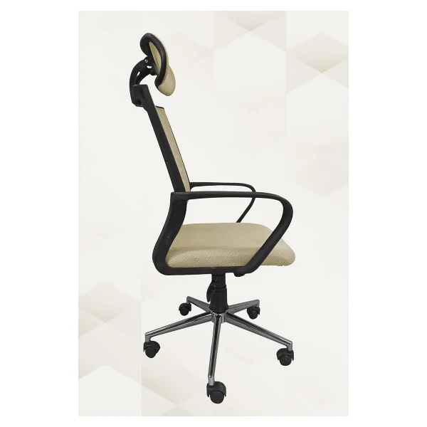 Obc Ofis Büro Concept Atlas Fileli Krom Yönetici Ofis Büro Bilgisayar Çalışma Koltuğu - Sandalyesi - Koyu Kahverengi - Görsel 3