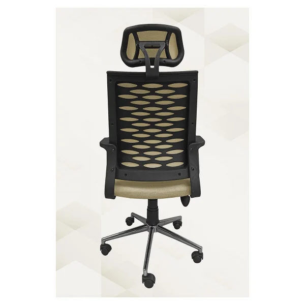 Obc Ofis Büro Concept Atlas Fileli Krom Yönetici Ofis Büro Bilgisayar Çalışma Koltuğu - Sandalyesi - Koyu Kahverengi - Görsel 4