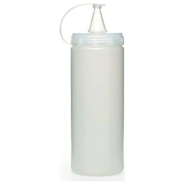 Buffer Şeffaf Kapaklı Sızdırmaz Yağlık Sosluk Şişesi Plastik yağdanlık 400 Ml. AP-9028 - Beyaz - Görsel 2