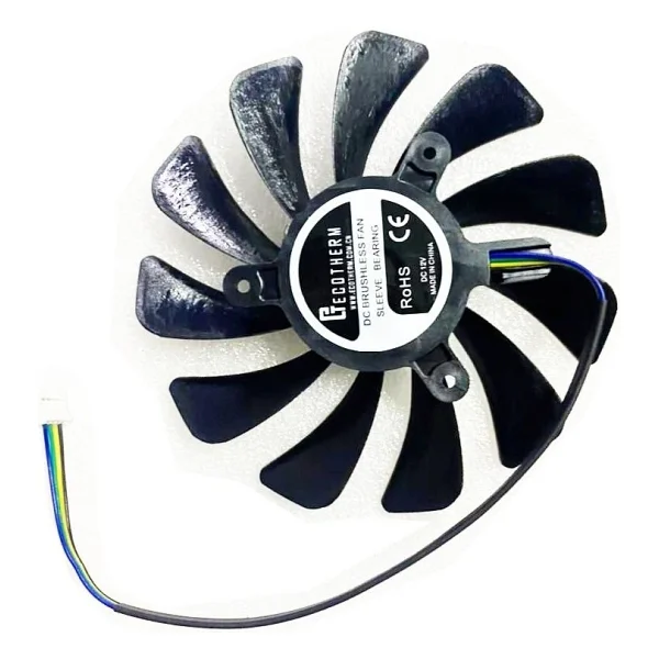 Everflow Msı Geforce RTX2060 Aero Itx 6g RTX2070 Aero Itx Gtx 1650 1660 95mm 3vida 4 pin FAN - Görsel 2