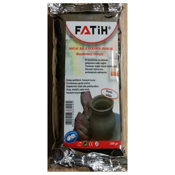 Fatih Seramik Hamuru Doğal Kil 500 GR Kahverengi 36425 - Görsel 3