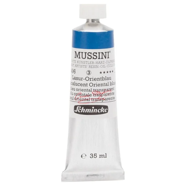 Schmincke Mussini 35 ml 496 Translucent Oriental Blue Yağlı Boya - Görsel 2