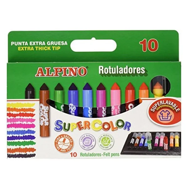 Alpino Supercolor 10'lu Keçeli Kalem Seti - Görsel 2