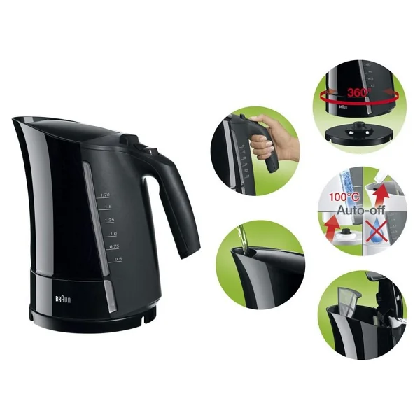 Braun WK300 Multiquick 3 2200 W 1.7 lt Su Isıtıcısı - Görsel 3