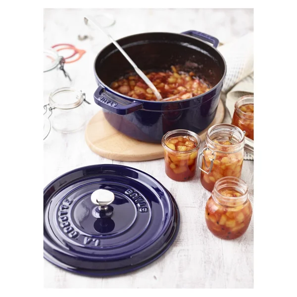 Staub La Cocotte Yuvarlak Koyu Mavi 20 cm Döküm Tencere - Görsel 7