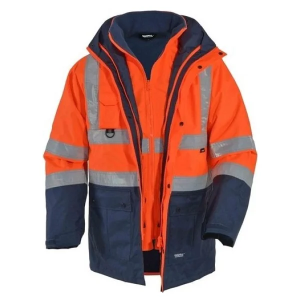 Stand Safe 5+1 Oxford Çok Amaçlı Işçi Mont ve Kaban Reflektörlü Parka Turuncu - Görsel 4